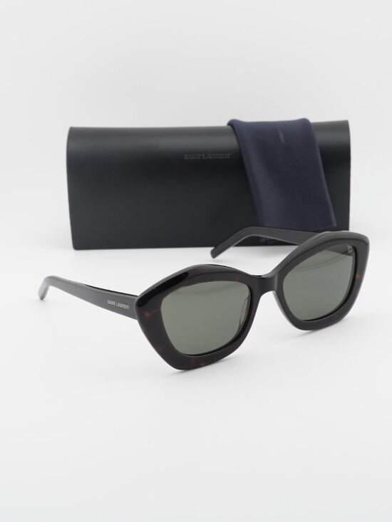Saint Laurent SL68 002 Cat Eye Sunglasses - Havana\\Grey main image 4